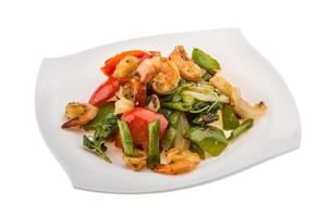 Seafood with vegetables photo