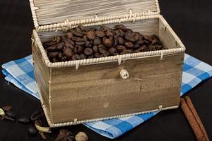 Roasted coffee beans photo