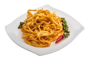 Fried noodles with vegetables photo