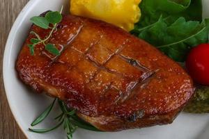 Roasted duck breast photo