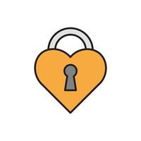 lock love vector for website symbol icon presentation