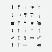 building tools set vector for website symbol icon presentation