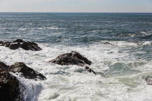 waves crashing over Portuguese Coast photo