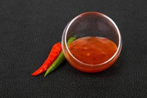 salsa de chile dulce y picante foto