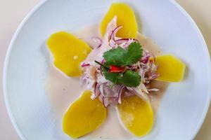 ceviche con abadejo foto