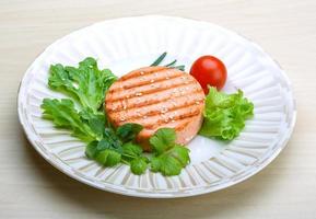 Salmon burger cutlet photo