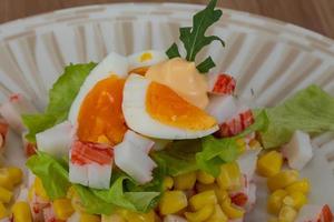 Crab sticks salad photo