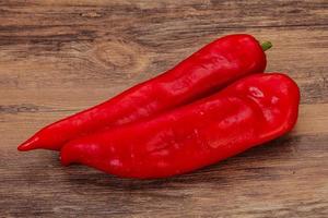 Ripe juicy red Ramiro pepper photo