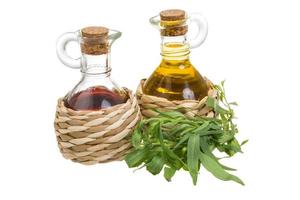 Oil, vinegar and tarragon photo