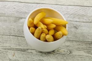 Pickled baby corn photo