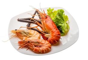 Giant Freshwater Prawn and king prawns photo