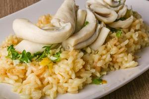 Risotto with calamari photo