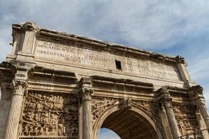 Building ruins and ancient columns  in Rome, Italy photo