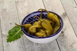 Pickled green pepper photo