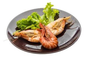 Boiled king prawns photo