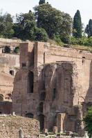 Building ruins and ancient columns  in Rome, Italy photo