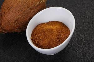 Coconut brown sugar in the bowl photo