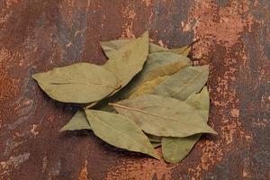 hojas secas de laurel foto