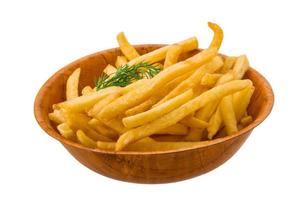 French fries on white background photo