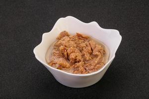 Canned tuna fillet for salad photo