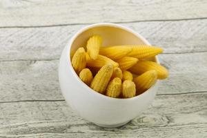 Pickled baby corn photo