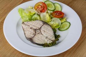 Grilled tuna steak photo