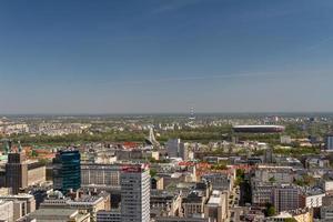 Warsaw skyline with warsaw towers photo