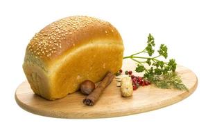 Bread with parsley and nuts photo