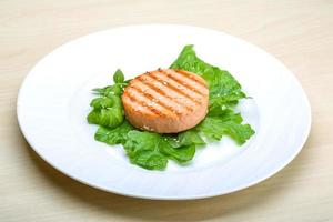 Salmon burger cutlet photo