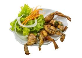 Grilled frog legs photo