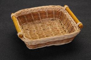 Empty wicker bowl photo