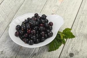 Fresh ripe sweet black currant photo