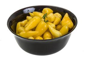 Marinated yellow pepper photo