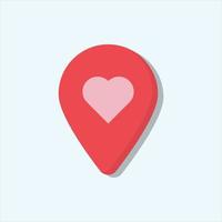 pin location love vector for website symbol icon presentation