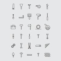 building tools set vector for website symbol icon presentation
