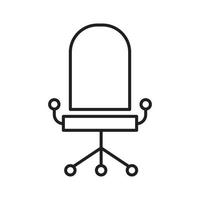 icono de vector de silla para presentación de símbolo de sitio web