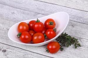 Cherry tomato in the bowl photo