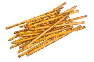 Sweet baking sticks on a white plate photo