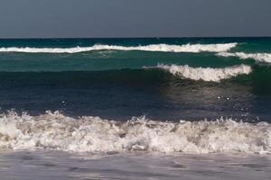 Sea waves on the Mediterranean sea photo