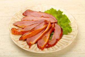 Sliced duck breast photo