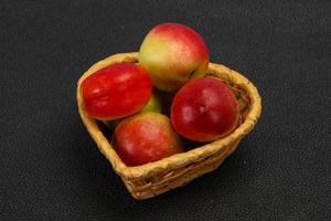 Sweet tasty fresh ripe apricots photo