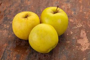 Yellow ripe apples photo