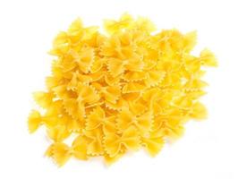 pasta farfalle, aislada foto