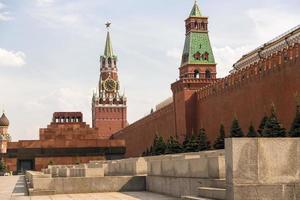 Torre Spasskaya en la Plaza Roja foto