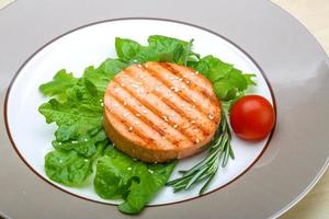 Salmon burger cutlet photo