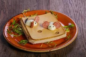 Kids sandwich with cheese photo