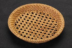 Empty wicker bowl photo