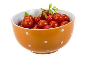 Marinated cherry tomato photo