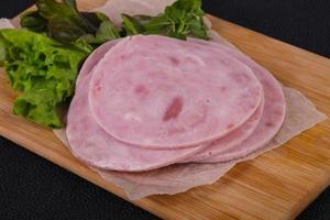 Sliced tasty Ham appetizer photo
