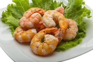 Unshelled king prawn photo